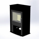 Isometric view of the 6051 Fireplace Stove
