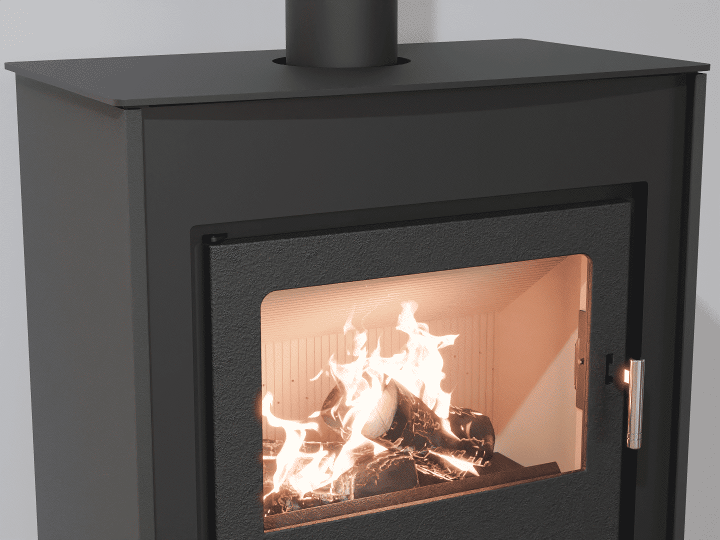 2101_Fireplace stove with heat exchanger_Slate Grey_KamnaSchejbal_Kamna Schejbal_Kamnazvyroby_detail litinové dveře