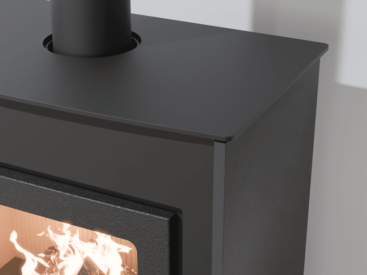 2101_Fireplace stove with heat exchanger_Slate grey_KamnaSchejbal_Kamna Schejbal_Kamnazvyroby_detail pravý bok