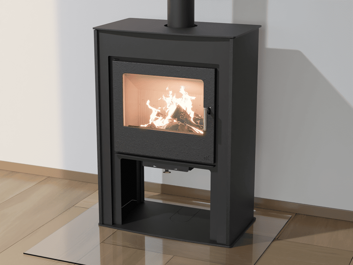 2103_Fireplace stove with heat exchanger_Slate Grey