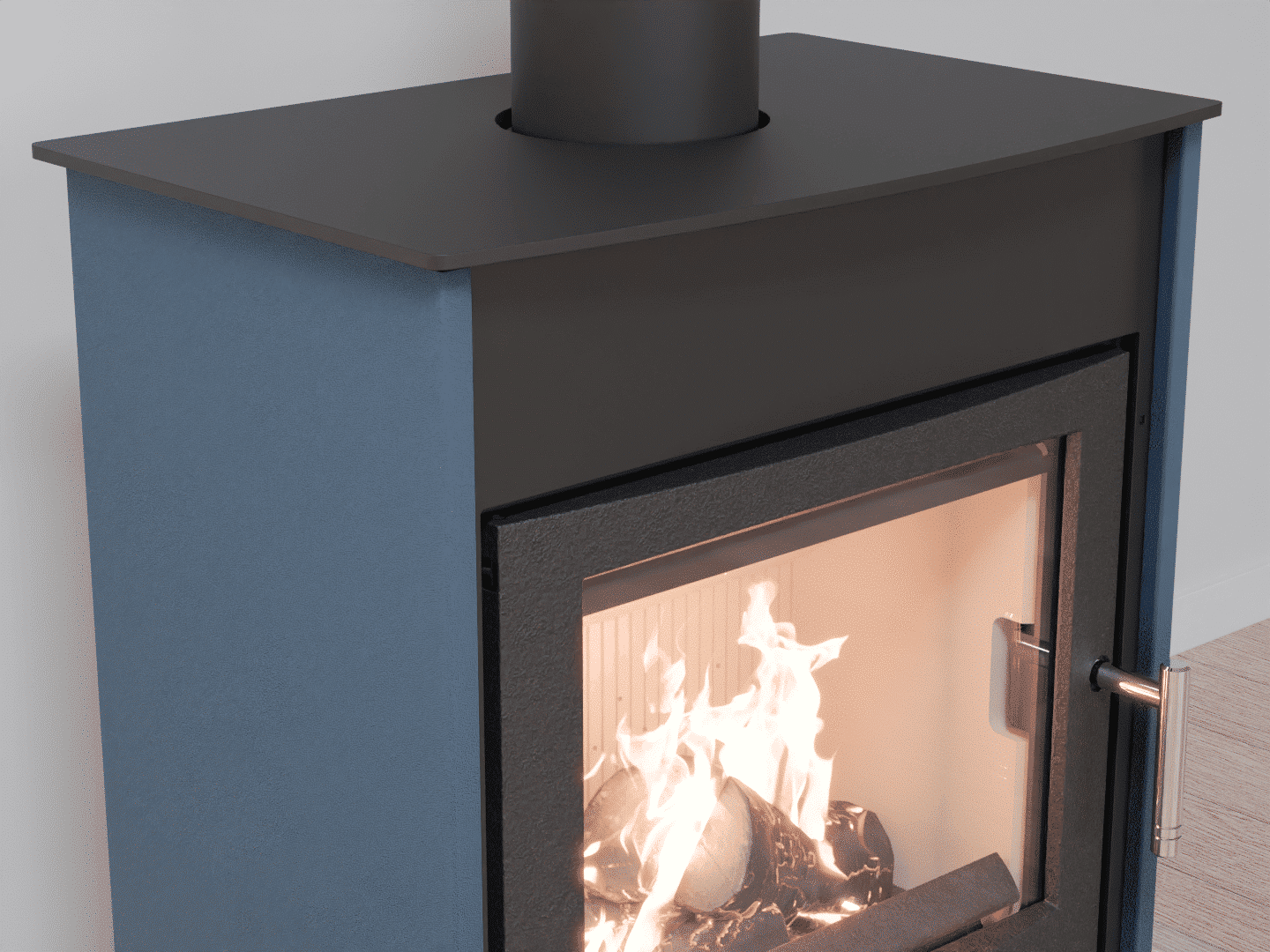 4051_Fireplace stove with heat exchanger_Azure Blue_KamnaSchejbal_Kamna Schejbal_Kamnazvyroby_detail litinové dveře