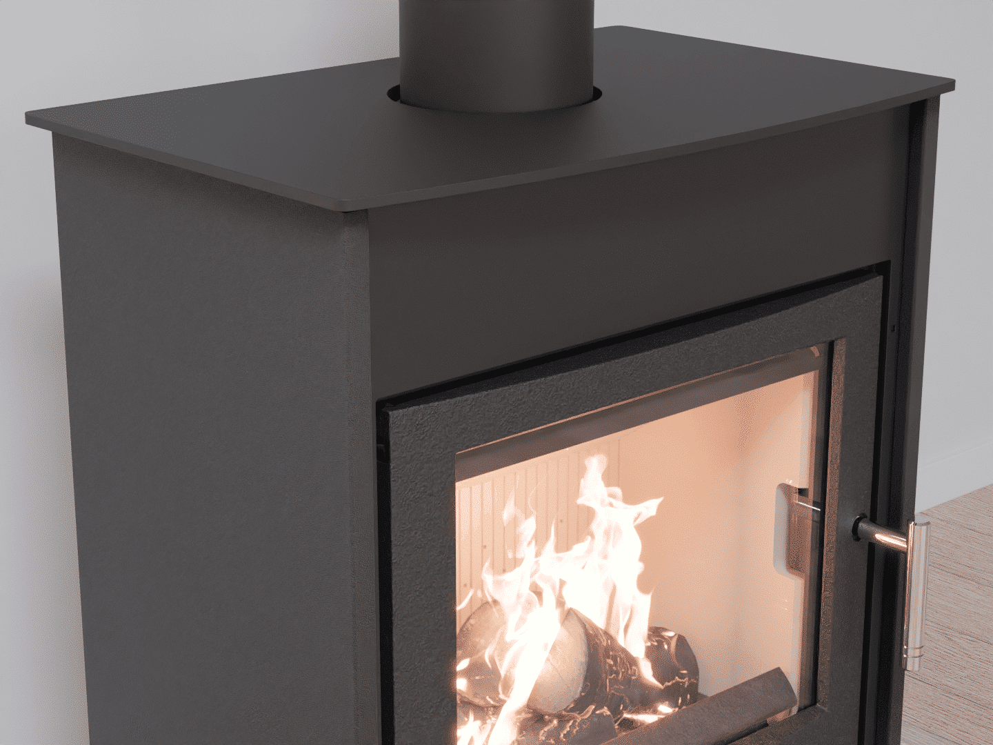 4051_Fireplace stove with heat exchanger_Slate Grey_KamnaSchejbal_Kamna Schejbal_Kamnazvyroby_detail litinové dveře