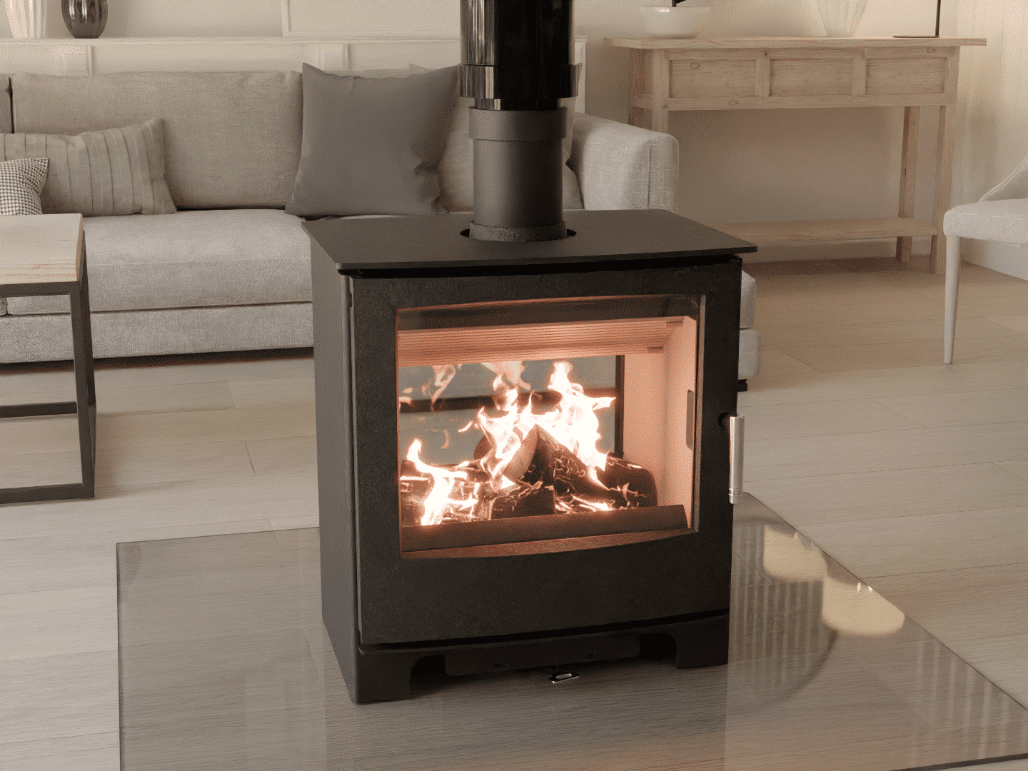 See-through fireplace stove 45051
