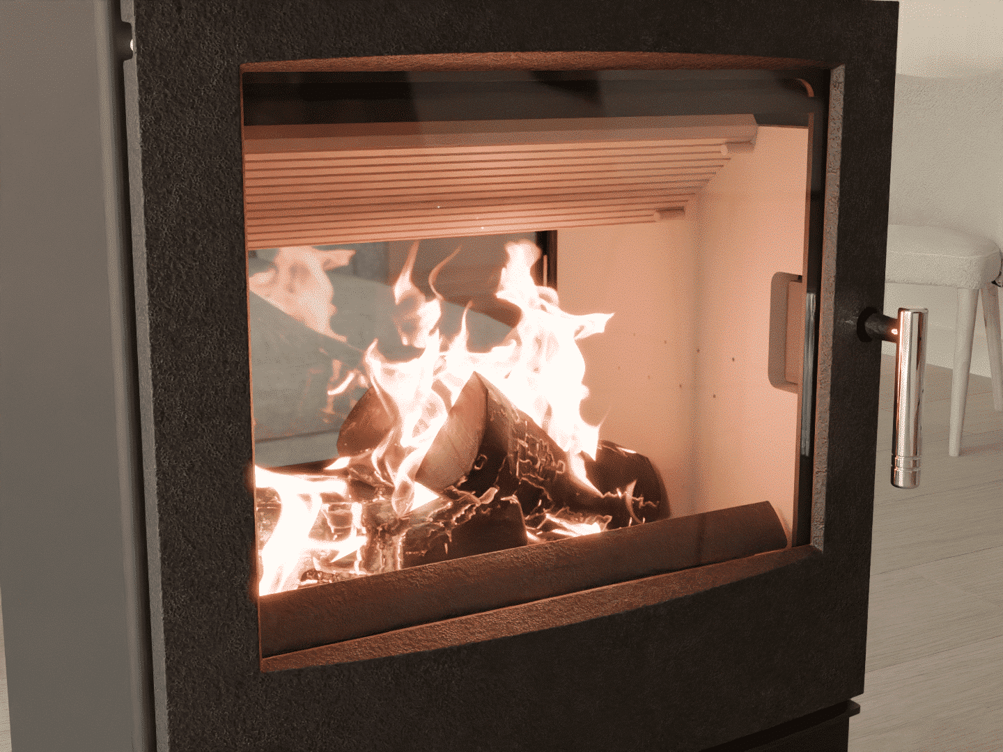 Fireplace stove 65051, double-sided view