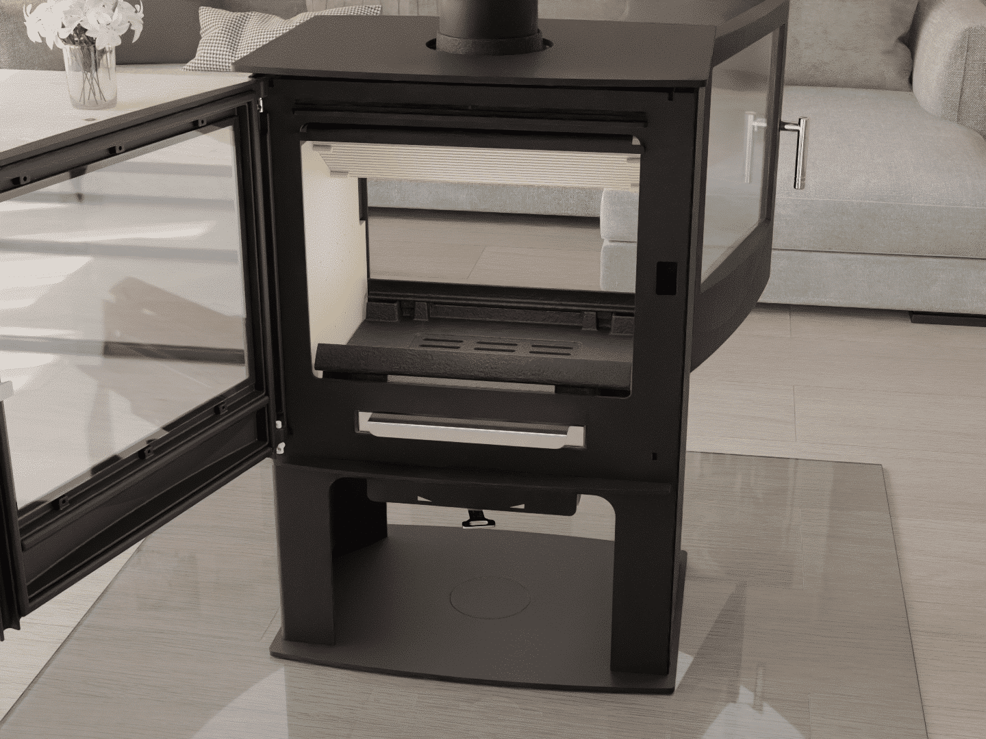Fireplace stove 65051, double-sided view